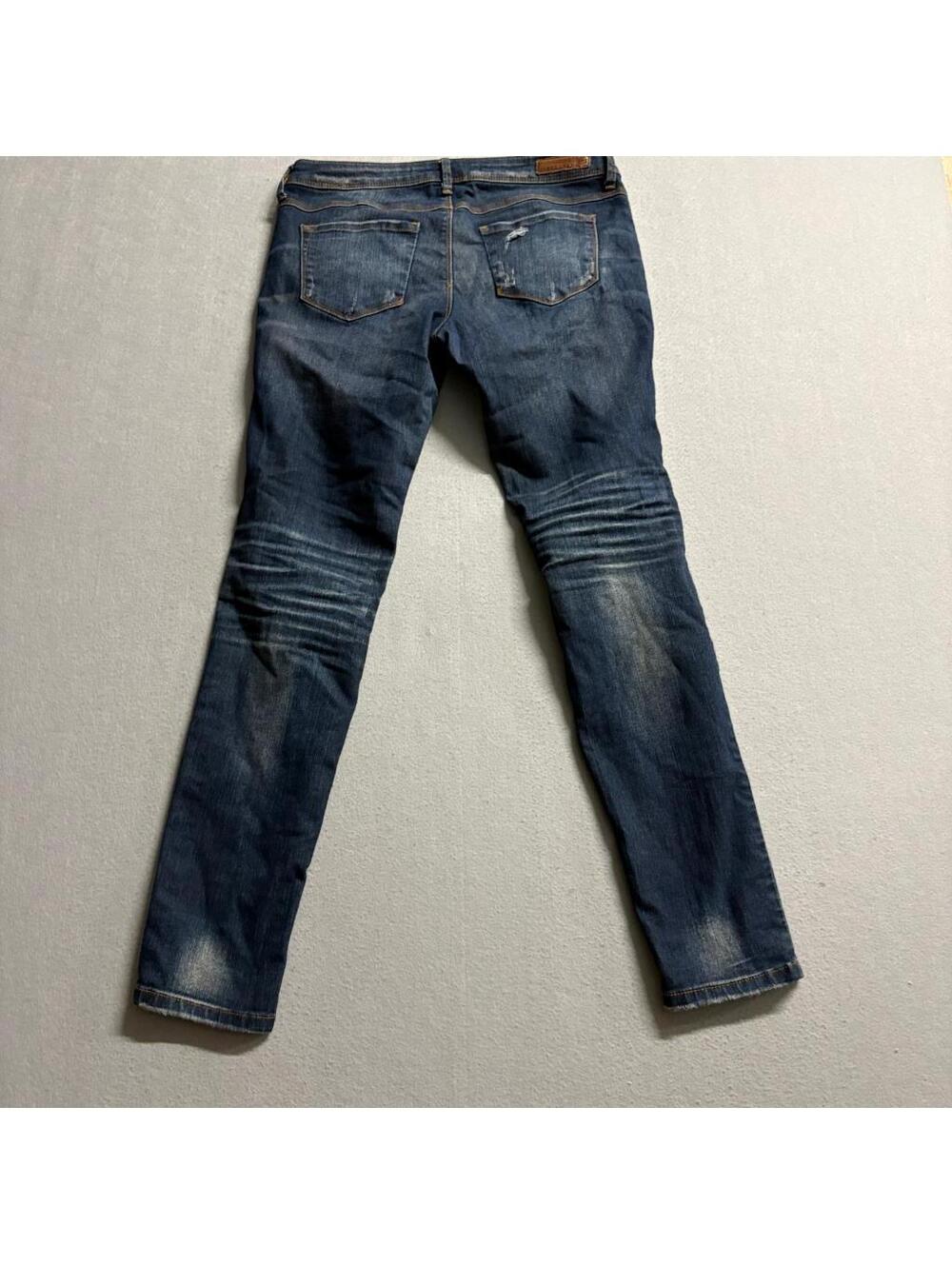 Sneak Peek Distressed Skinny Jeans Womens Size 9 Blue Denim Ripped Low Rise - Picture 9 of 13